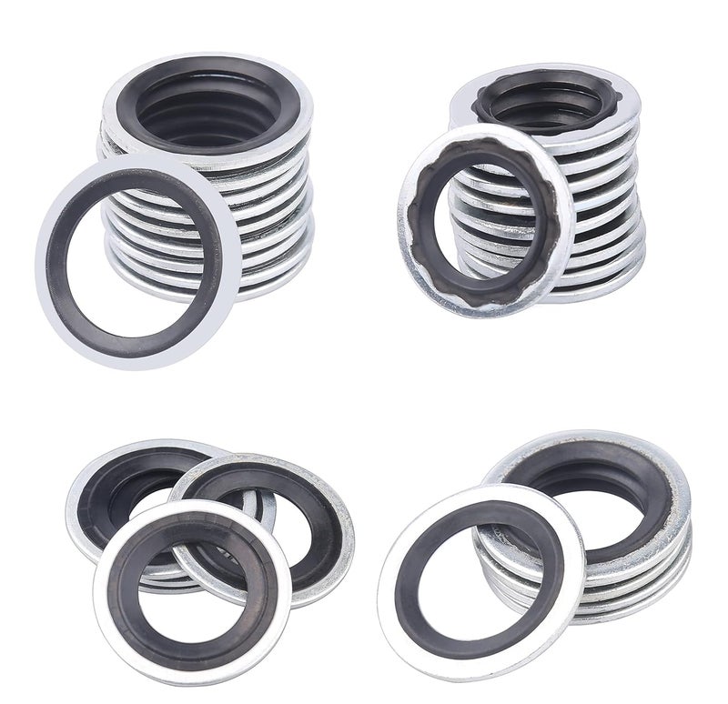BUSY-CORNER A/C System Compressor Gasket Seals Air Conditioning Compressor Port Seal Washer Kit (48) - Image 3